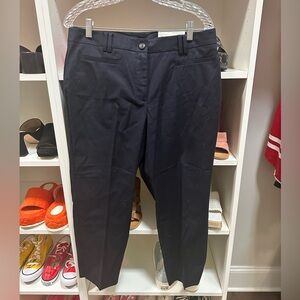 NWT Ann Taylor the Cotton Crop Curvy in navy size 10